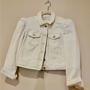 Chelsea and Violet white denim jacket